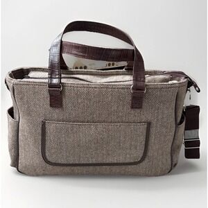 Hartmann Tweed Herringbone Caryall Overnight Bag Weekender Duffle Carry-On